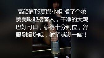 高颜值TS夏娜小姐 撸了个妆美美哒迎接客人，干净的大鸡巴好可口，舔得十分到位，舒服到爆炸哦，射了满满一嘴！ 